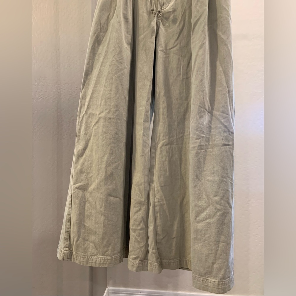 Free People Julien Wide Leg Chino Trousers size Large - Picture 7 of 14